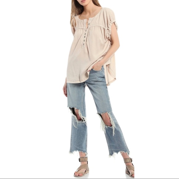 FREE PEOPLE ~Summer Love Top in Dust Storm (NWT) - Picture 3 of 8